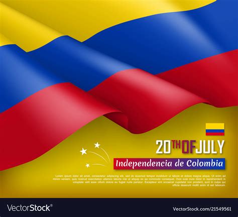 Independence day of colombia Royalty Free Vector Image