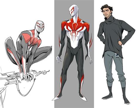 5 Rejected Designs for Oscar Isaac's Spider-Man 2099 In Spider-Verse 2 (Photos)