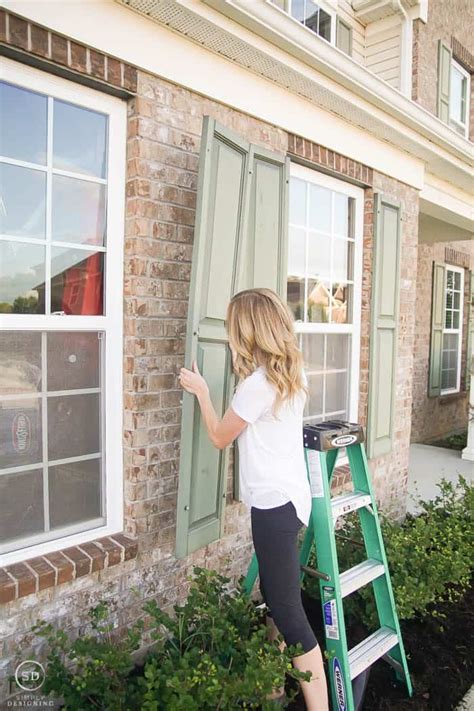 How to Paint Shutters and a Front Door | Simply Designing with Ashley