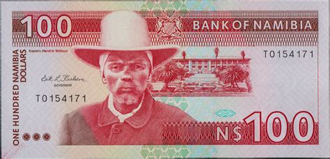 My Currency Collection: Namibia Currency 100 Namibian Dollars banknote 1993 Kaptein Hendrik Witbooi