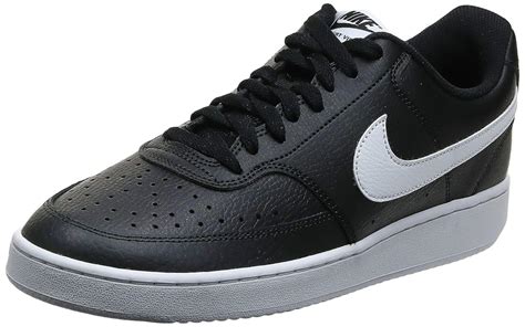 Buy Nike Men's Court Vision Lo Black/White-Photon DUST Leather Sneakers ...