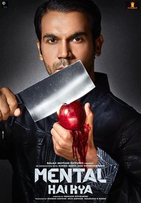 Rajkumar Rao bloody apple poster of Mental Hai Kya movie - Photo | Picture | Pic ...