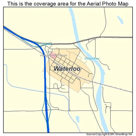 Aerial Photography Map of Waterloo, NE Nebraska