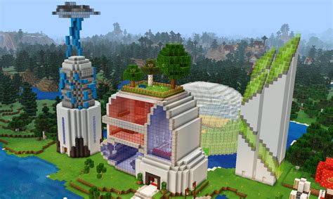 My survival futuristic base. Thoughts? Buildings I could add? : r/Minecraft