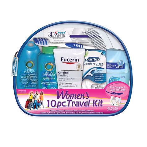 Women's Deluxe Brand Travel Hygiene Kit - 10 Piece (6 Units)-Dealsonet.com