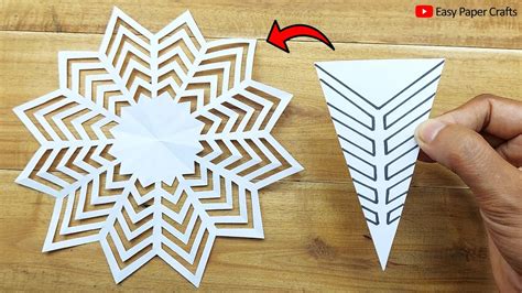 Paper Cutting Design ️ How to Make Paper Snowflake For Christmas ...