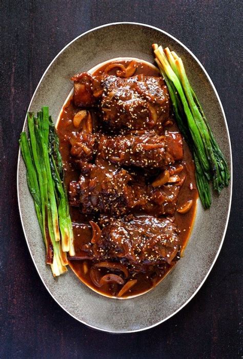 Korean Braised Beef Short Ribs … (With images) | Rib recipes, Beef short rib recipes, Braised beef