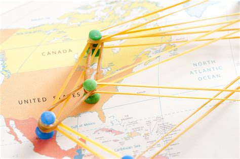 Free Image of North American Map with Pins | Freebie.Photography
