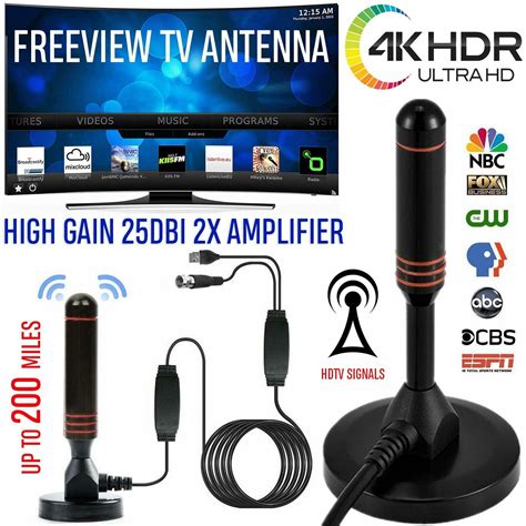 200 Mile Range Antenna TV Digital HD Booster 4K Antena Digital Indoor HDTV 1080P - Walmart.com ...