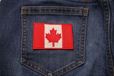 Canada Flag Patch Small Embroidered Iron On | Embroidered Patches by ...