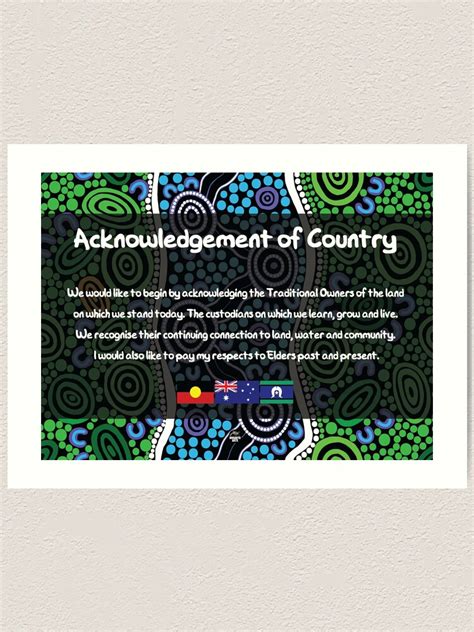 "Acknowledgement of Country - Authentic Aboriginal Art" Art Print by HogarthArts | Redbubble