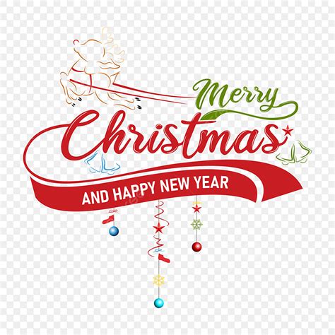 Merry Christmas Lettering Hd Transparent, Merry Christmas And Happy New Year Lettering, Merry ...