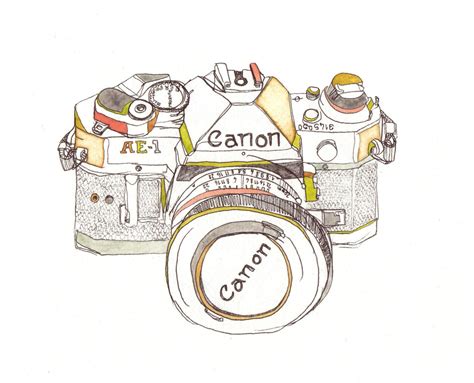 Canon Camera Illustration. £50.00, via Etsy. | Cameras and photos illustrations | Pinterest ...