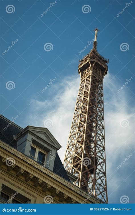 Apartment Buildings Near the Eiffel Tower, Paris Stock Photo - Image of ...