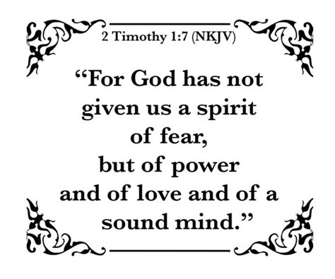 2 Timothy 1 7 by Scripture on the Walls Wall Art