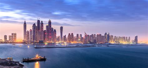 Dubai Sunset Skyline on Behance