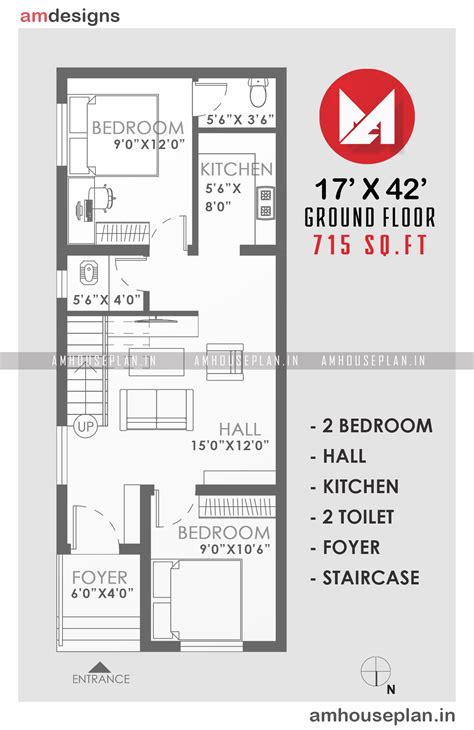 17 x 42 Latest House Plan