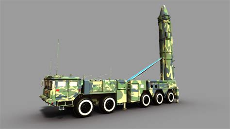 df-21c The dong feng 21 c medium-range ballistic missile 3D model | CGTrader