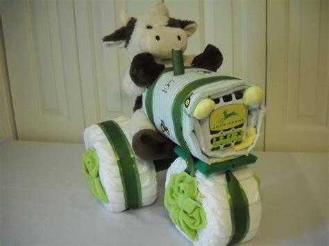 John Deere Tractor Diaper Cake by ShelvasDiaperCakes on Etsy