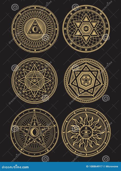 Occult, Mystic, Spiritual, Esoteric Vector Symbols | CartoonDealer.com ...