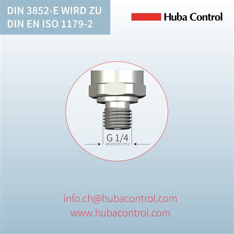 DIN 3852-E becomes DIN EN ISO 1179-2 - Huba Control