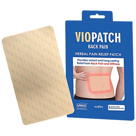 Buy VioPatch Back Pain - Herbal Back Pain Relief Patch, XL Online at Best Price of Rs 500 ...