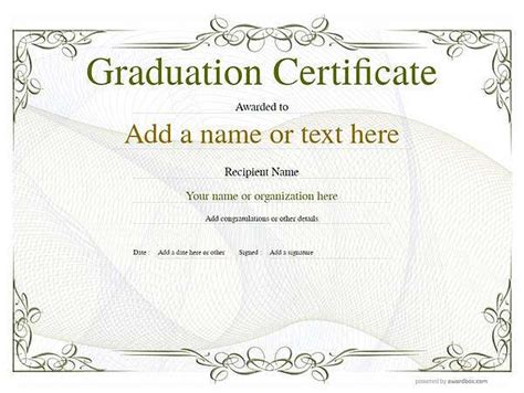 Graduation Certificate Templates