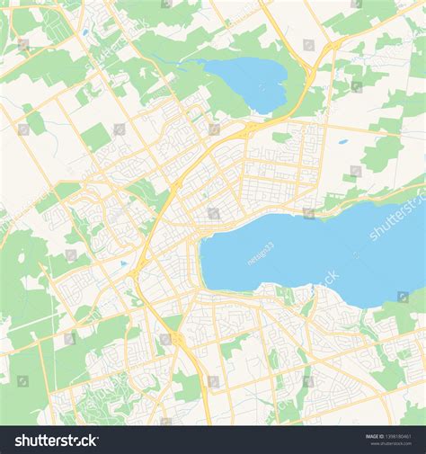 Empty Vector Map Barrie Ontario Canada Stock Vector (Royalty Free ...