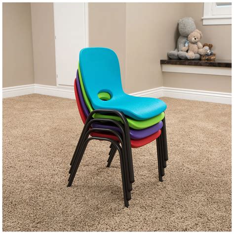 Lifetime Kids' Stackable Chair 2 Pack Glacier Blue