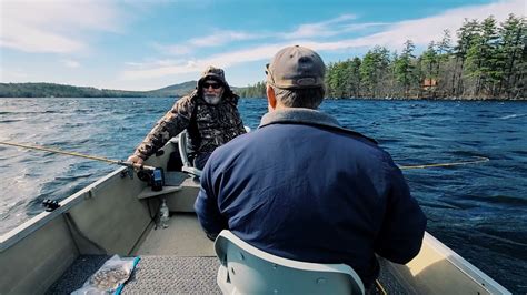 Fishing Peabody Pond in Sebago Maine - YouTube