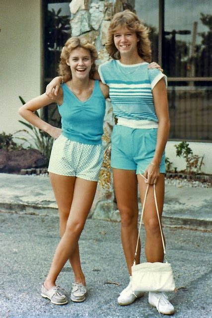 Julie & Friend, 1984 by StevenM_61, via Flickr 1980s Fashion Trends, 80s And 90s Fashion, Young ...