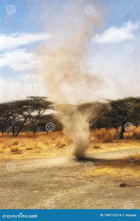 A Small Tornado at the Highlands of Ethiopia Stock Photo - Image of ...