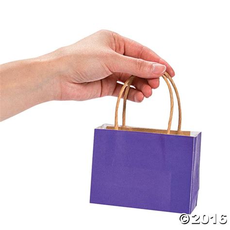 Mini Purple Kraft Paper Gift Bags | Oriental Trading | Paper gift bags, Gift bags, Craft bags