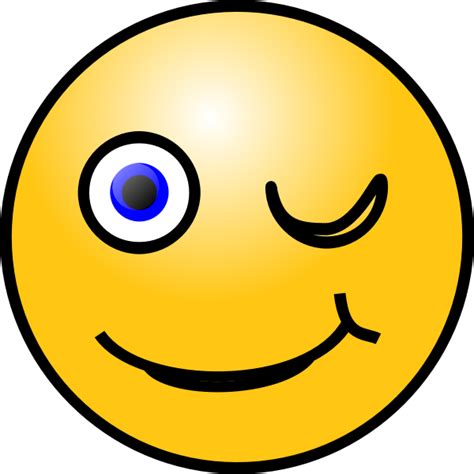 Winking face emoticon | Free SVG