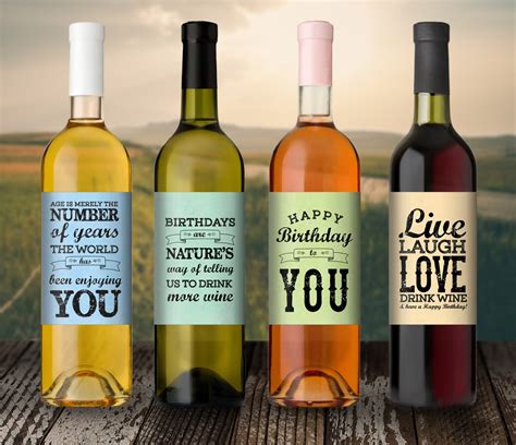 Birthday Gift Birthday Wine Label Custom Wine Label 21st