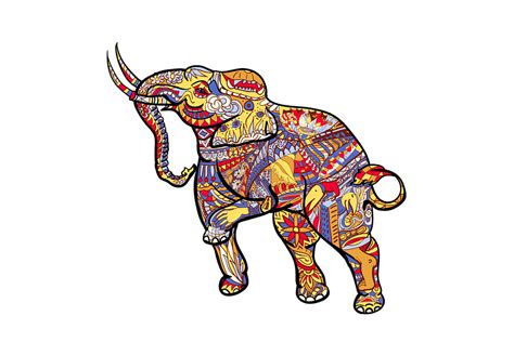 White elephant,traditional thai art | Custom-Designed Illustrations ...