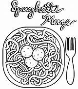 Spaghetti And Meatballs Coloring Sheet sketch template