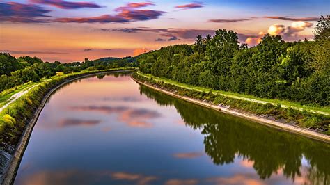 River view in sunset time, water, quality, graphy, dusk, nature, river, sunset, HD wallpaper ...