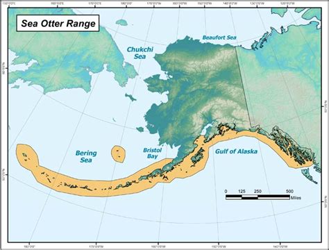 Northern Sea Otter Range Map, Alaska Department of Fish and Game