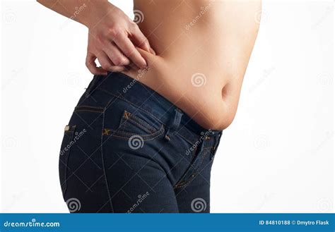 Woman`s Fat Belly. Overweight and Weight Loss Concept. Stock Photo - Image of caucasian, obese ...