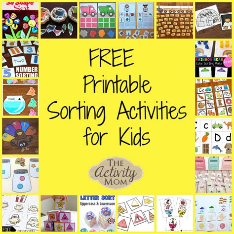 Free Printable Sorting Worksheets For Kindergarten - Printable Form ...