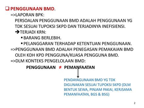 PENGGUNAAN DAN PEMANFAATAN BMD. - ppt download