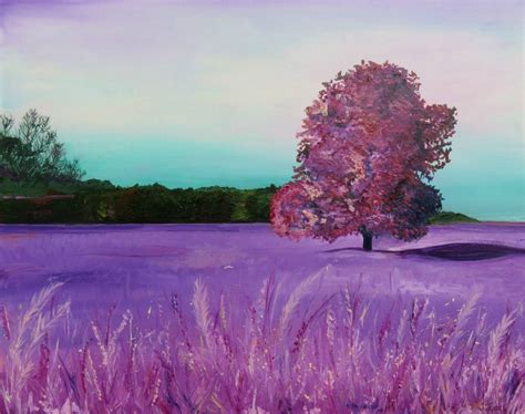 Purple Fields (2017) Oil painting by Jo Earl | Artfinder