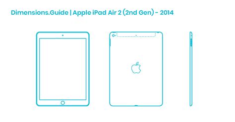 Apple iPad Air 2 (2nd Gen) - 2014 Dimensions & Drawings | Dimensions.Guide