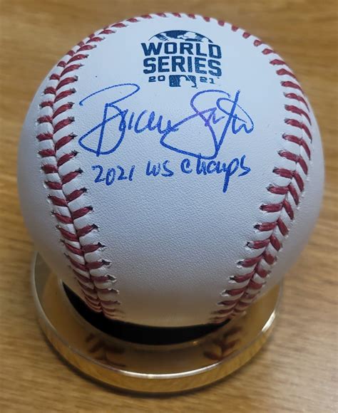 Autographed BRIAN SNITKER "2021 WS Champs" Official 2021 World Series ...