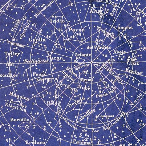 Celestial Chart Stars Southern Hemisphere Constellations Print | Etsy