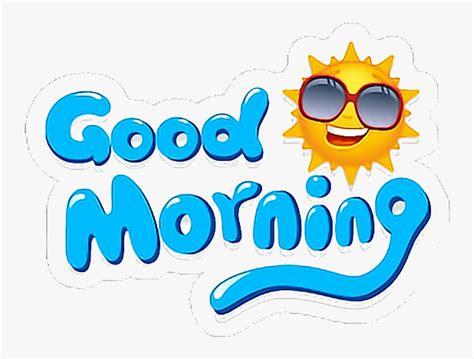 Good Morning Goodmorning Buenosdias Stickers Clipart, HD Png Download ...