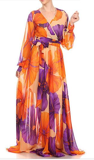 Clemson Girl: Would you wear this orange and purple floral maxi?