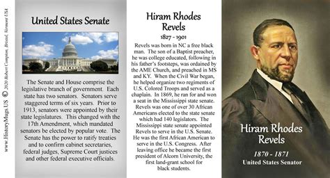 1870-1871, U.S. Senator Hiram Rhodes Revels - HistoryMugs.us