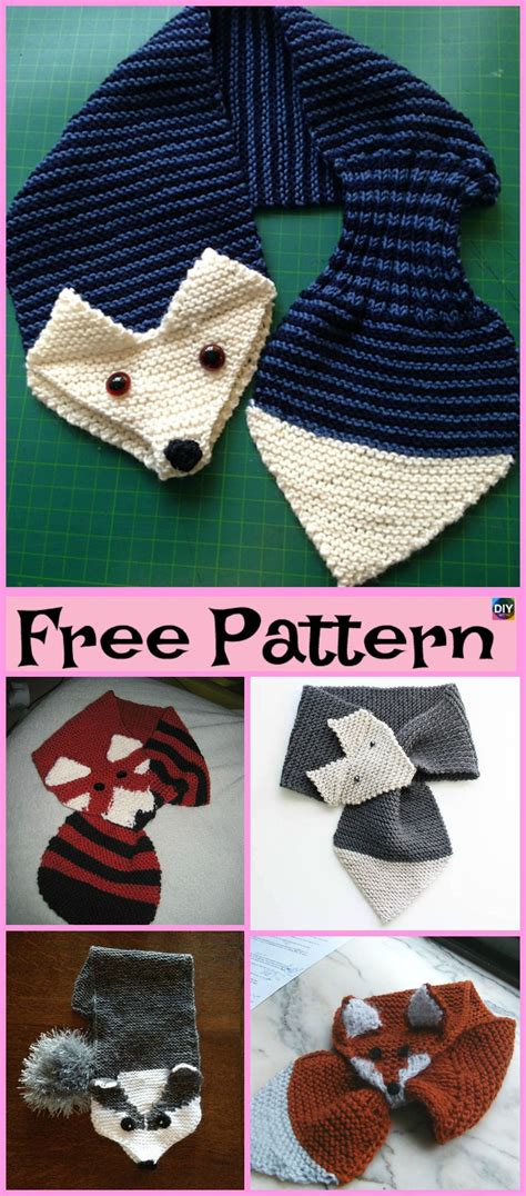 5 Cutest Knitting Fox Scarf Free Patterns #freeknittingpatterns #fox #scarf | Knitting patterns ...